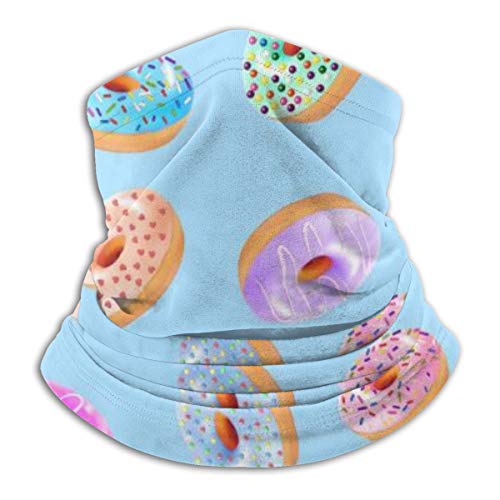 Bufanda de Cuello Un Fondo Transparente con donas Frutas 26cm X 30cm Headwear Head Wrap Tube Multi Funcional