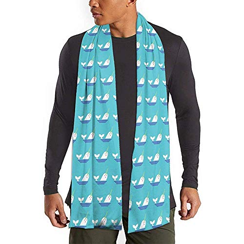 Bufanda de la casa Merle Patrón de narval Chales de sensación de cachemira Bufanda ligera Bufanda cálida de otoño invierno Chal de abrigo