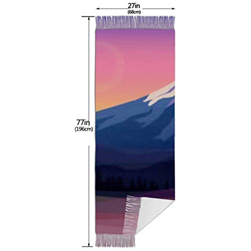 Bufanda de mantón Mujer Chales para, Unisex 's Moda Mantón largo Paisaje marino Calella De Palafrugell Cataluña Bufanda de invierno Cashmere Feel Pashmina Mantón Wraps Suave cálido