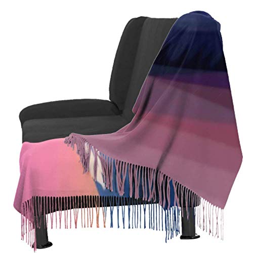 Bufanda de mantón Mujer Chales para, Unisex 's Moda Mantón largo Paisaje marino Calella De Palafrugell Cataluña Bufanda de invierno Cashmere Feel Pashmina Mantón Wraps Suave cálido