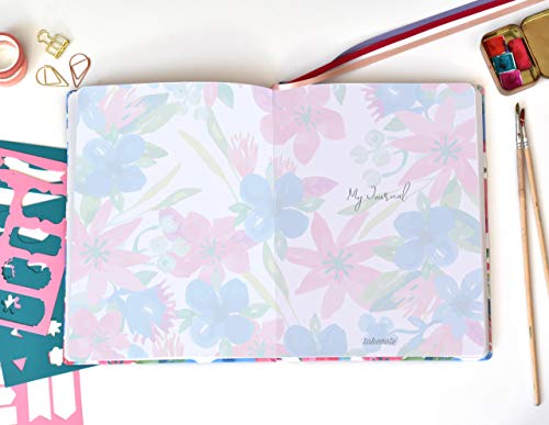 Bullet Journal XL/Cuaderno Punteados- Plantillas De Regalo - Tamaño 19x25cm- Tapa Flexible De Tela - Papel Premium 120gr (May)