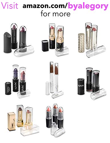 byAlegory Clear Lipstick Caps For MAC - Replaces Original Cap To See Your Favorite Lipstick Color Easily (24 Caps)