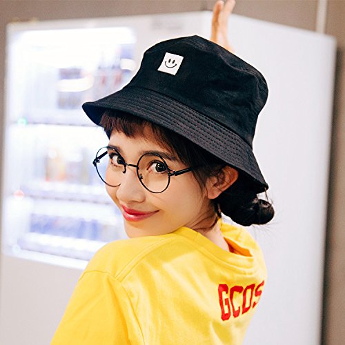 byou Sombrero Pescador,Sombrero de Pescador Tela de algodón y Poliéster Unisex Aire Libre Sombrero de ala Ancha Borde Redondo para Excursionismo Cámping De Viaje Pescar 56-58cm