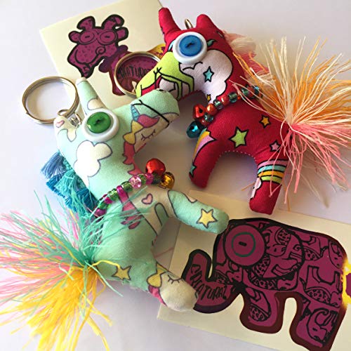 C Conjunto de 2 llaveros - Pareja Unicornios