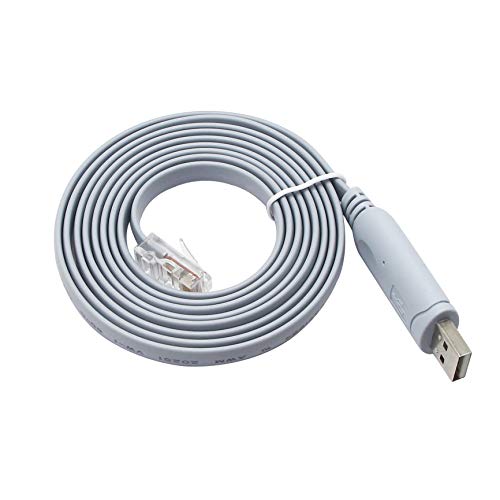 Cable de Consola USB con Chip FTDI, USB a RJ45 Cable de Consola para enrutadores/Windows 7,8 / Switches (USB 3m)