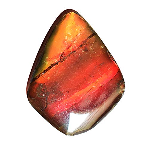 Cabujón natural de amolita, amoníaco rojo brillante, tamaño 29 x 23 x 7 mm, piedra de meditación, pulido a mano, fabricación de joyas, cabujón colgante, AG-4411
