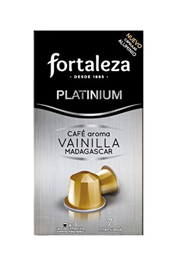 Café Fortaleza - Cápsulas De Aluminio Café Con Aroma Vainilla Madagascar Compatibles Con Nespresso - Pack 5 X 10 - Total 50 Cápsulas