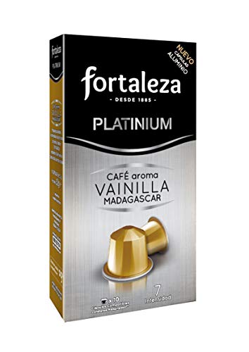 Café Fortaleza - Cápsulas De Aluminio Café Con Aroma Vainilla Madagascar Compatibles Con Nespresso - Pack 5 X 10 - Total 50 Cápsulas