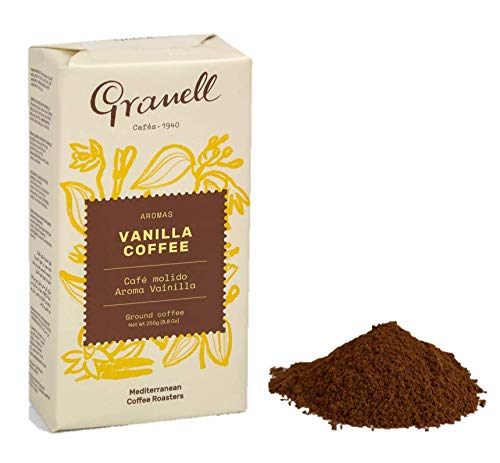 Cafés Granell Aromas Vainilla Cafe Molido 100% Café Arabica Café con un Ligero Toque de Vainilla - 250 g