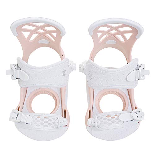 CAGO Milan - Fijaciones de Snowboard (Talla S), Color Rosa y Blanco