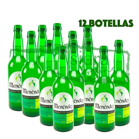 Caja de 12 botellas de sidra de Asturias Menéndez
