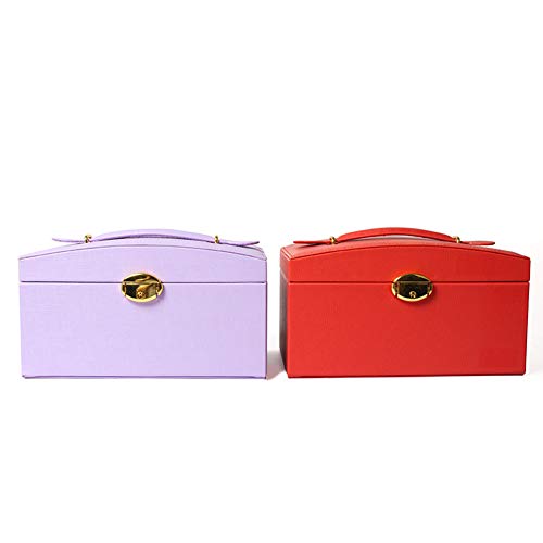 Caja de almacenamiento portátil portátil - anillo de joyería colgante pulsera collar almacenamiento embalaje caja de joyería rojo