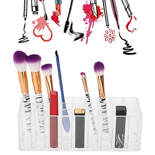 Caja de cepillo de uñas, manicura herramienta de arte de uñas Caja de almacenamiento en forma de organizador de maquillaje de múltiples secciones para pinceles de uñas de lápiz