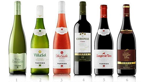 Caja de Vinos nº 2-4 Tintos, 1 Blanco y 1 Cava. D.O: Terra Alta, Catalunya, Somontano y Cava brut nature (6 x 0,75 L)