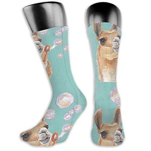 Calcetines de colores con diseño de llama, suaves y acolchados, para uso al aire libre, casuales, para recrear y decorar