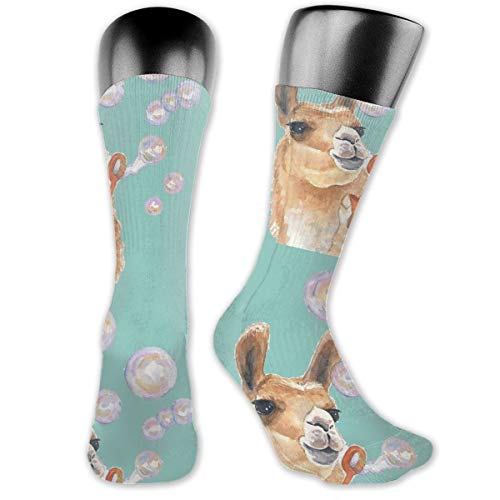 Calcetines de colores con diseño de llama, suaves y acolchados, para uso al aire libre, casuales, para recrear y decorar