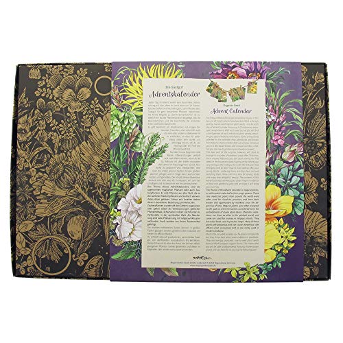 Calendario de Adviento de semillas orgánicas 2020. Plantas mágicas de gran importancia para la Etnobotánica- con 24 sobres de semillas orgánicas en un hermoso diseño