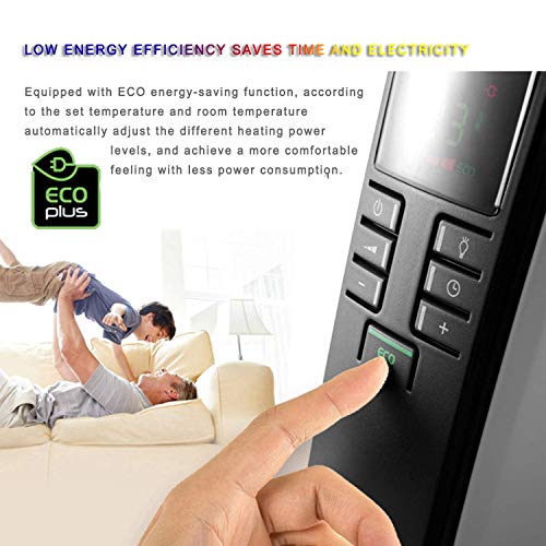 Calentador De Espacio De Radiador Lleno De Aceite, Sala Completa Silenciosa 2000 W, Termostato Ajustable, 3 Configuraciones De Calor, Temporizador Digital, Modo De Ahorro De Energía Ecológico, Caract