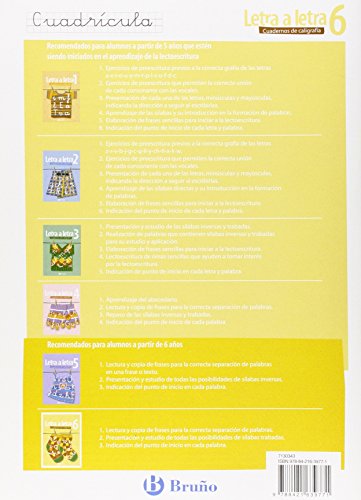 Caligrafía Letra a letra Cuadrícula 6 (Castellano - Material Complementario - Caligrafía Letra A Letra) - 9788421639771