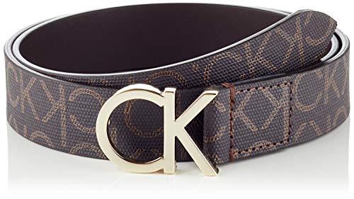 Calvin Klein CK Belt 3cm Cinturón, Marrón (Brown Mono 0hd), 105 (Talla del fabricante: 90) para Mujer