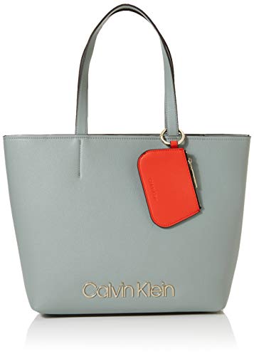 Calvin Klein - Ck Must Med Shopper, Bolsos totes Mujer, Gris (Fern), 1x1x1 cm (W x H L)