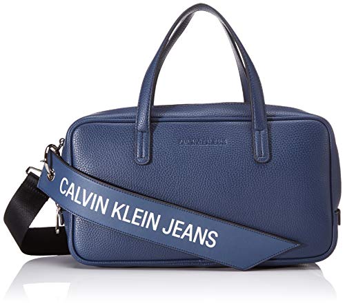 Calvin Klein - Ckj Banner Medium Duffle, Bolsos maletín Mujer, Azul (Washed Blue), 0.1x0.1x0.1 cm (W x H L)