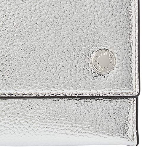 Calvin Klein Ckj Banner Shoulder Flap Bag, Bolso de Hombro para Mujer, Gris (Silver), 0.1x0.1x0.1 centimeters (W x H x L)
