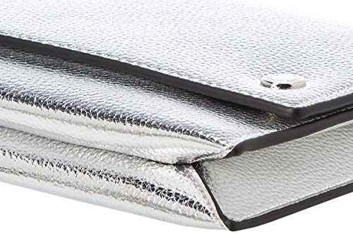 Calvin Klein Ckj Banner Shoulder Flap Bag, Bolso de Hombro para Mujer, Gris (Silver), 0.1x0.1x0.1 centimeters (W x H x L)