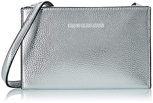 Calvin Klein - Ckj Banner Small Crossbody, Bolsos bandolera Mujer, Gris (Silver), 0.1x0.1x0.1 cm (W x H L)