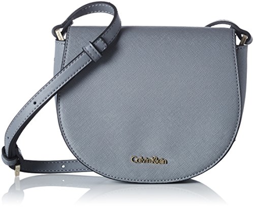 Calvin Klein - Marissa Saddle Bag, Shoppers y bolsos de hombro Mujer, Gris (Steel Grey), 5x16x19 cm (B x H x T)