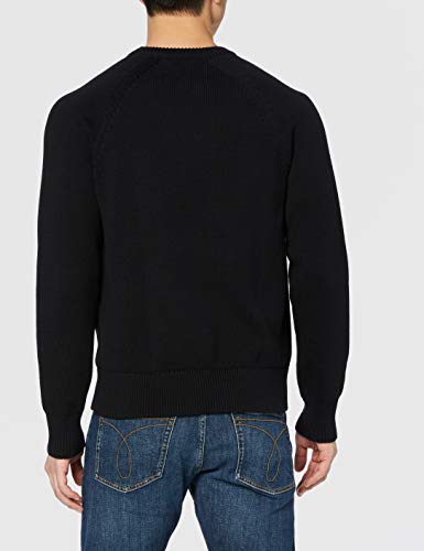 Calvin Klein Mirrored Monogram Cn Sweater Sudadera, CK Black, S para Mujer