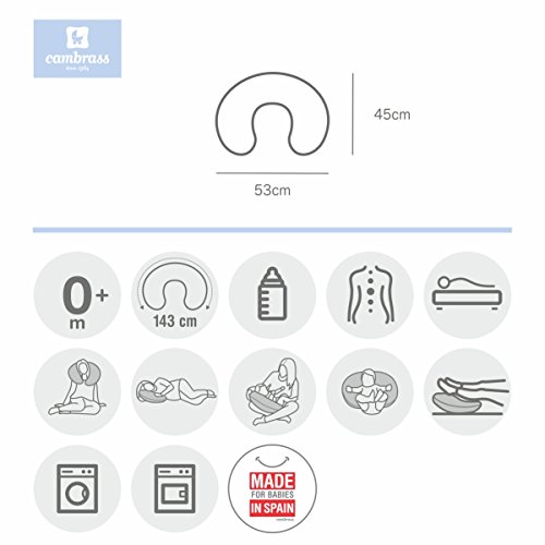 Cambrass Star - Cojín de lactancia, color azul celeste