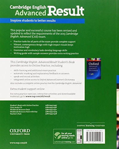Cambridge English: Advanced Result: CAE Result Student's Book with Online Practice 2015 Edition (Cambridge Advanced English (CAE) Result)