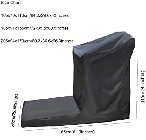 Caminadora cubierta a prueba de polvo impermeable de reproducción cubierta protectora de la máquina caminadora cubierta durable for interior o exterior Gimnasio en casa caminadora Covers Negro, Tamaño