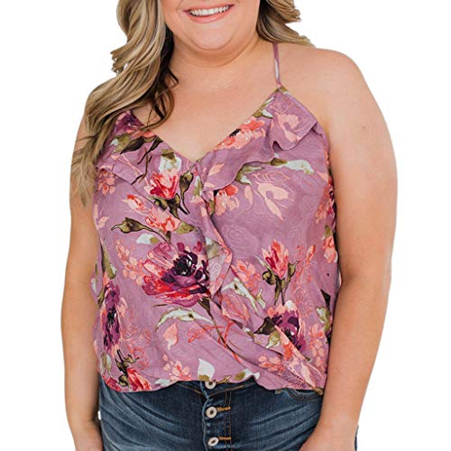 Camisa Mujer Cuello Redondo de Moda Camiseta de Manga Corta Impresión Bolsillo Casual Tops Blusa de Mujer