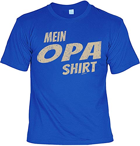 Camiseta con texto en alemán "Opa Dad Vatertag – Mein Opa Shirt – Regalo Präsent Danke azul real S