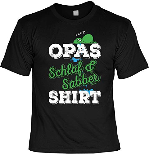 Camiseta con texto en alemán "Opa Dad Vatertag – OPAs Schlaf & Sabber-Shirt – Regalo Präsent Danke Negro S
