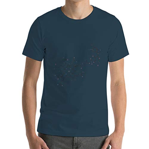 Camiseta de algodón con fórmula química para hombre - Science Leisure manga corta Azul azul marino XXL