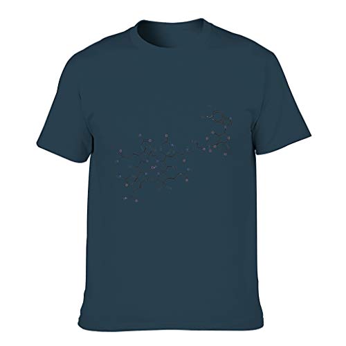 Camiseta de algodón con fórmula química para hombre - Science Leisure manga corta Azul azul marino XXL