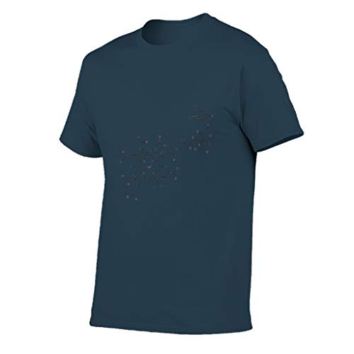 Camiseta de algodón con fórmula química para hombre - Science Leisure manga corta Azul azul marino XXL