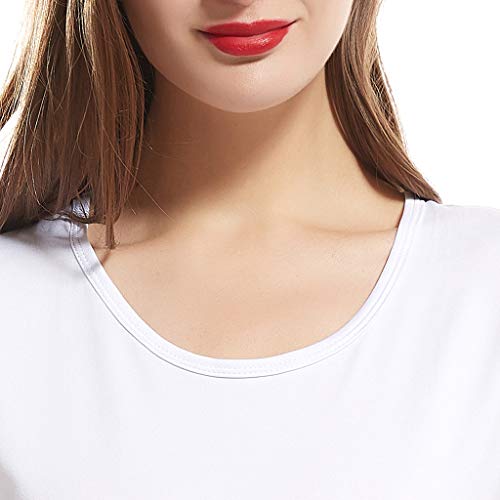 Camiseta de manga corta con estampado creativo para mujer de moda informal Madre e hijo Madre Camiseta de Manga Corta de Verano para Mujer de Cuello Alto y Blusa con Cuello Alto Color Sólido Sexy Slim