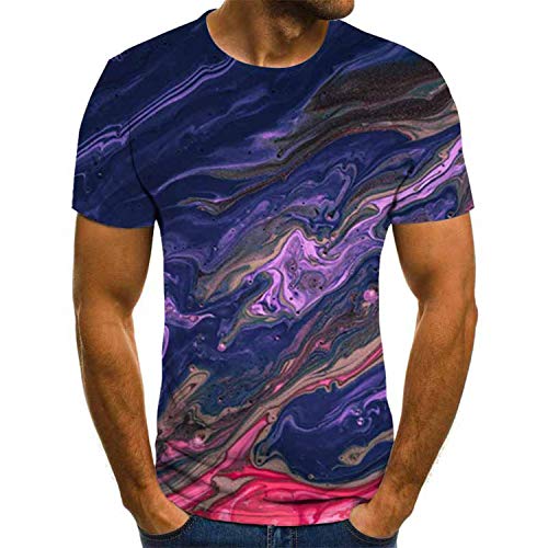 Camiseta para hombre con estampado 3D para hombre, casual, cuello redondo, talla 6XL