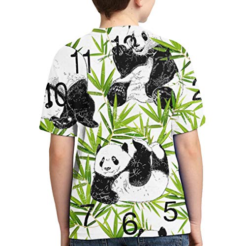 Camisetas de niño Camiseta de Manga Corta para niños Bamboo Panda Design
