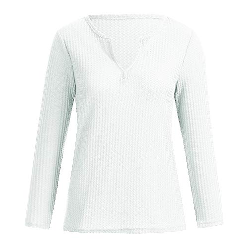 Camisetas Manga Largas Escote V Sexy Mujer Otoño 2018 PAOLIAN Blusas Basicas Elegante Suelto Invierno Señora Camisas Pullover Negro Fiesta Tops Casual Fiesta Primavera Dama