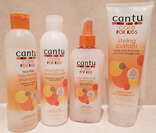 Cantu Care for Kids - Champú + acondicionador + desenredador + estilismo personalizado (juego de 4)