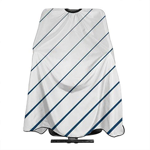 Capa de peluquería con corte de pelo, con patrón diagonal mínimo, capa de salón de peluquería con cierre a presión para corte de pelo, peinado y champú, 55 x 66 pulgadas