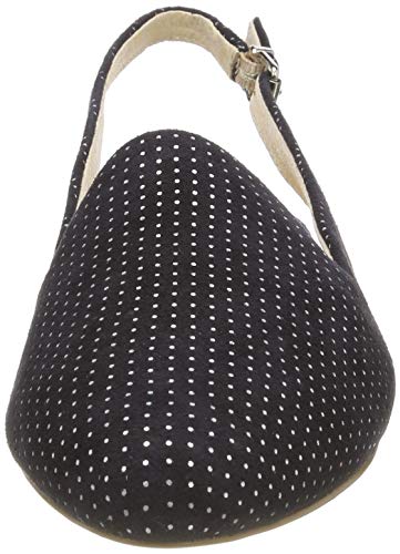 Caprice Alisa, Zapatos de Talón Abierto para Mujer, Azul (Navy Dots Sue 811), 38 EU