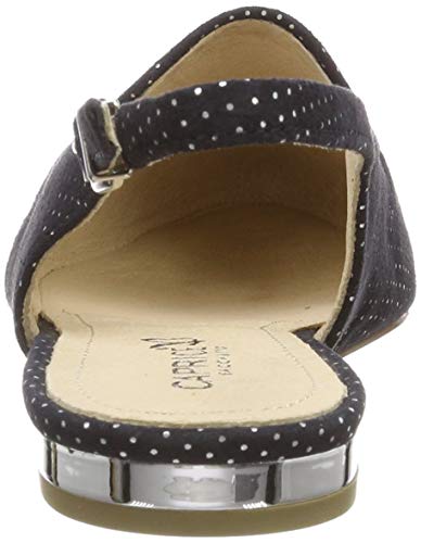 Caprice Alisa, Zapatos de Talón Abierto para Mujer, Azul (Navy Dots Sue 811), 38 EU