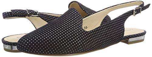Caprice Alisa, Zapatos de Talón Abierto para Mujer, Azul (Navy Dots Sue 811), 38 EU