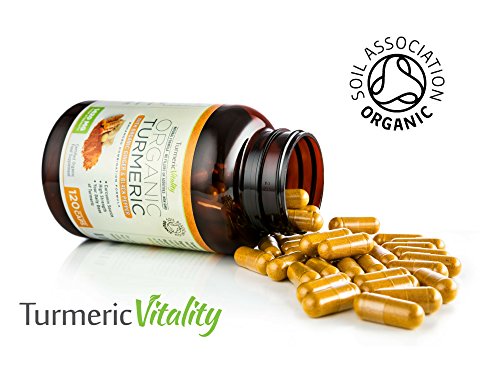 Cápsulas de Cúrcuma Orgánica 710mg Altamente Potente con Piperina y Jenjibre para una Máxima Absorción de la Curcumina